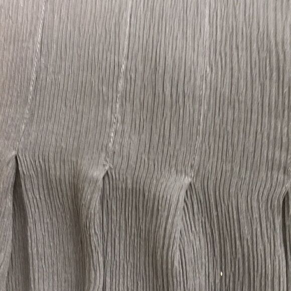 Anne Klein NY pleated side button crepe Silk Drop waist Skirt 12 Black lined - Picture 8 of 8